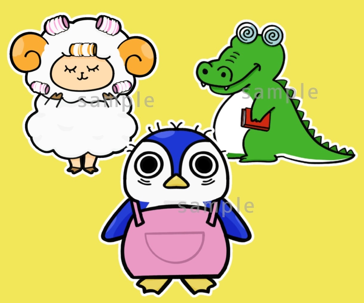 商用OK!シュールな動物アイコンイラスト描きます ポップでユニークなあなただけの個性的なキャラクター！ イメージ2