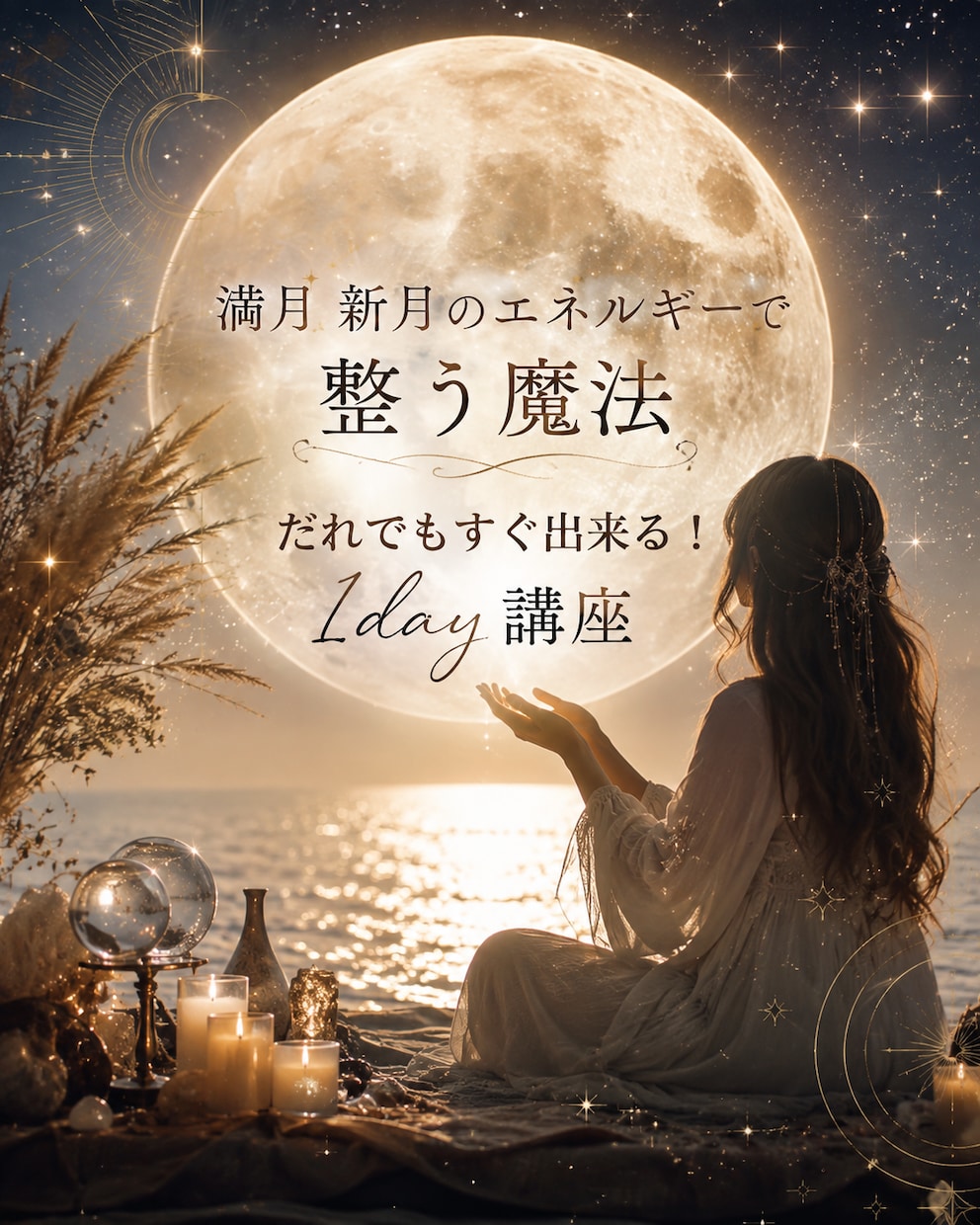 誰でも1dayで学べてすぐ活用できます 満月、新月など月が気になる人・毎日の流れを整え開運しよう！ イメージ1
