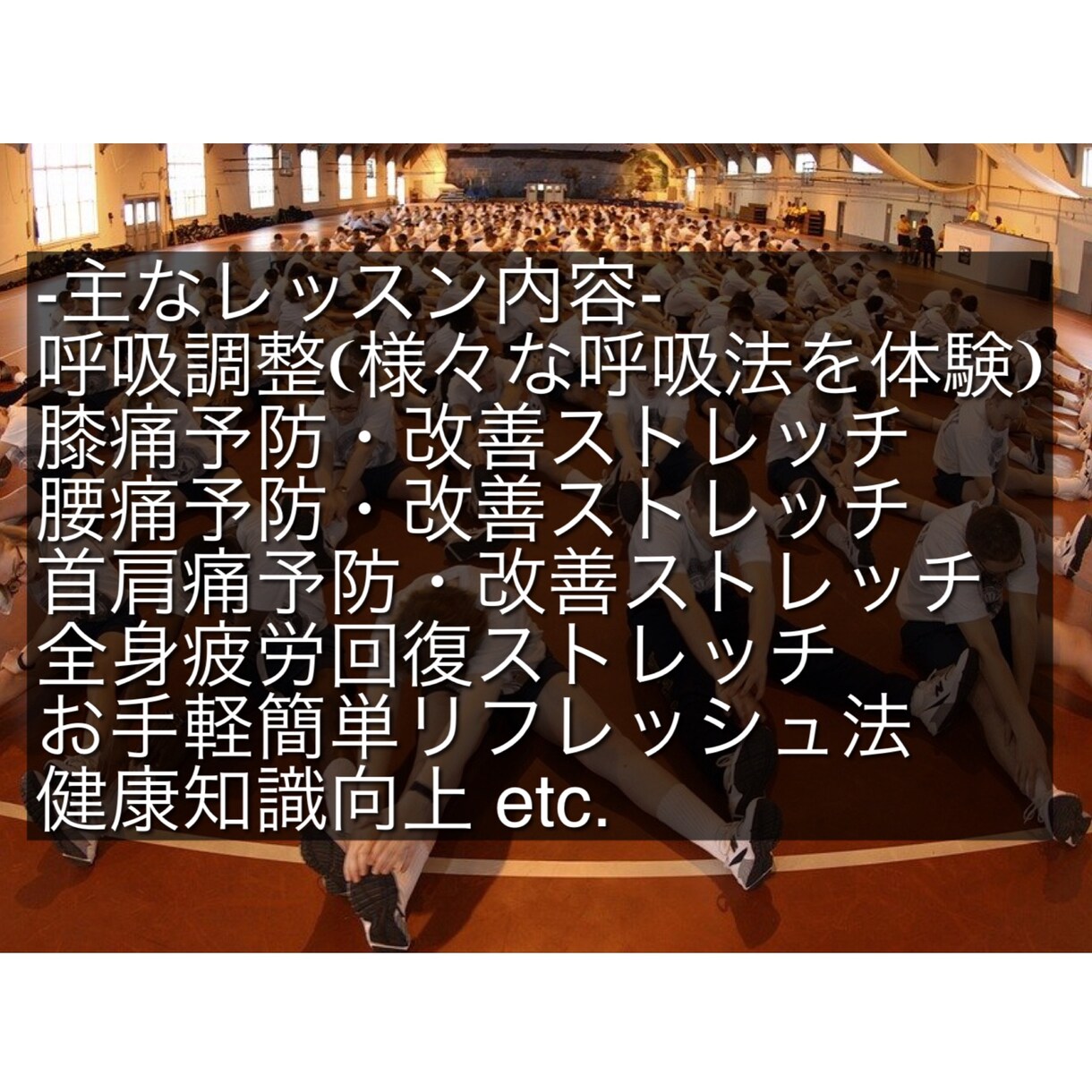 本格的ストレッチと様々な呼吸法のレッスンをします ヨガの次はストレッチ!?現役アーティストが教える呼吸法も必見 イメージ3