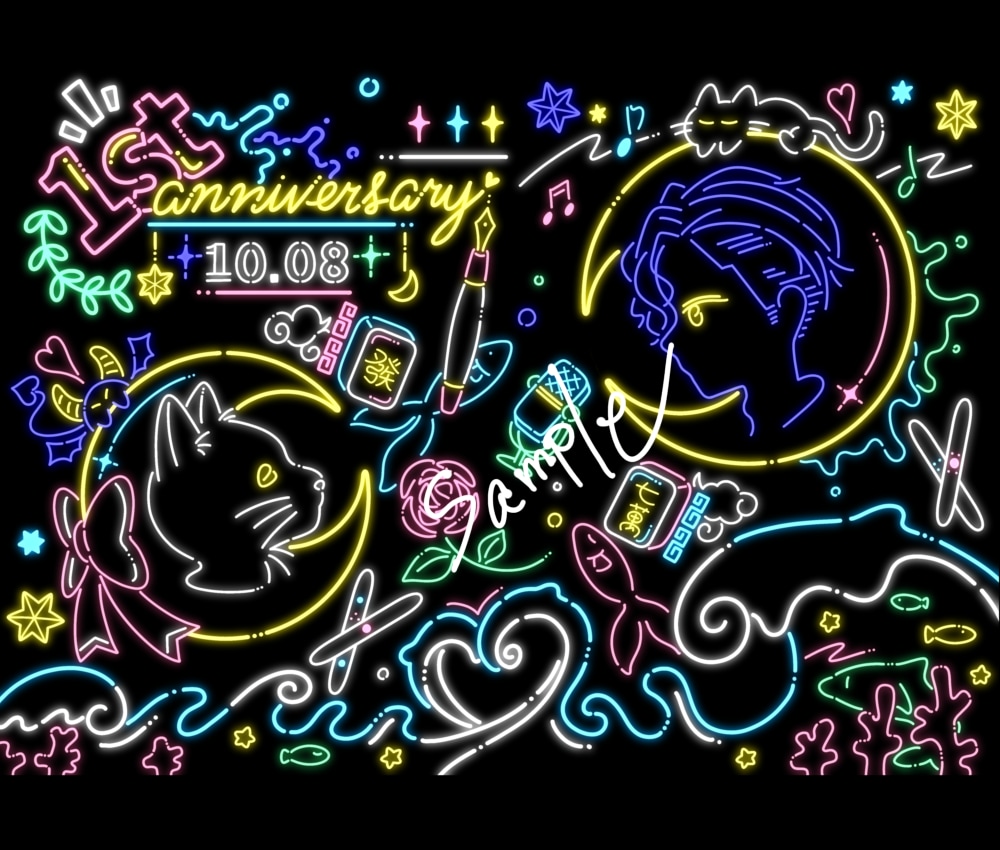 シティポップなネオン風の1枚絵お描きいたします MVやグッズ、記念日のプレゼントに イメージ2