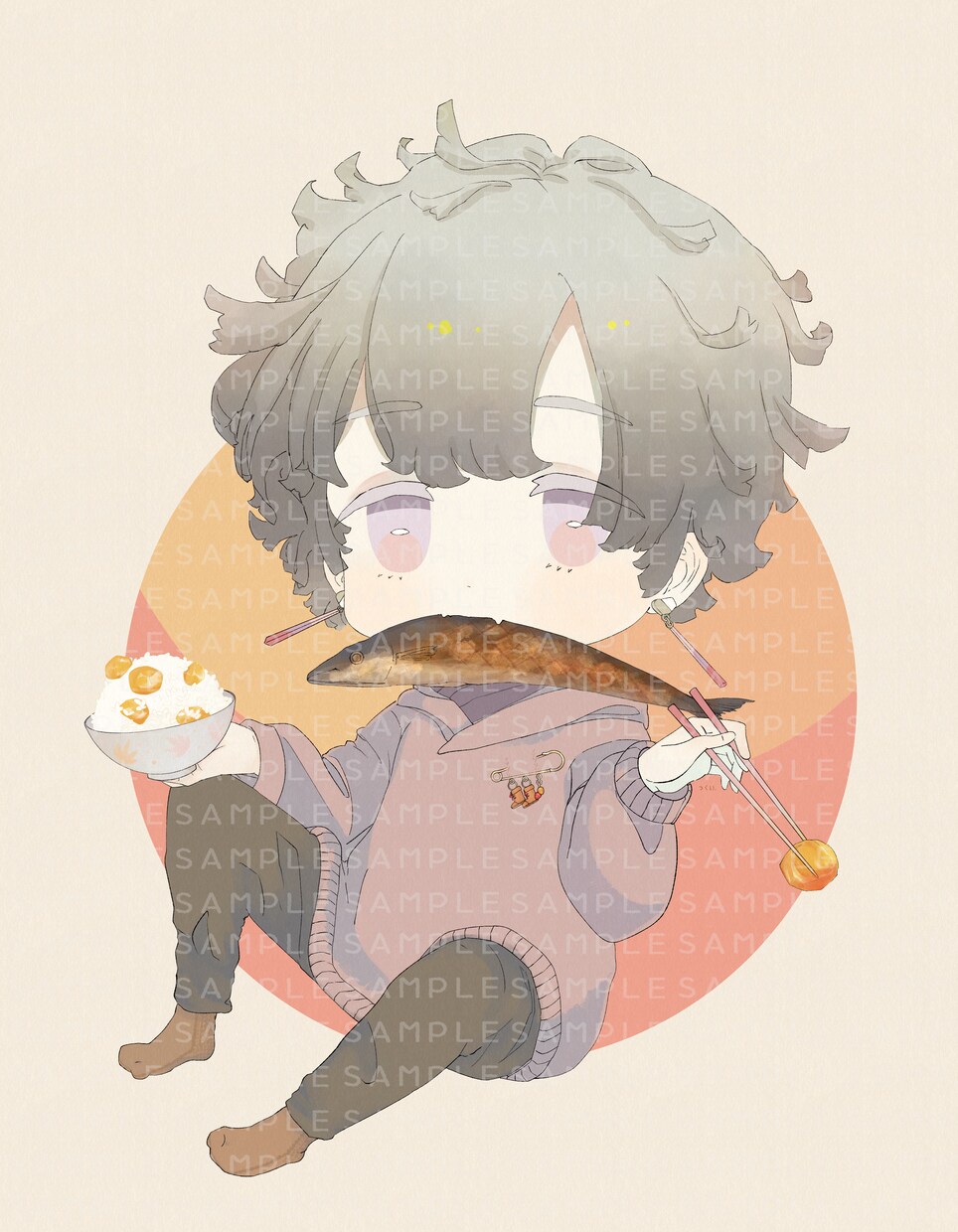 繊細で温かみのある絵柄のアイコン等をお描きします 表情違いと合わせて2種類セットで納品いたします イメージ5
