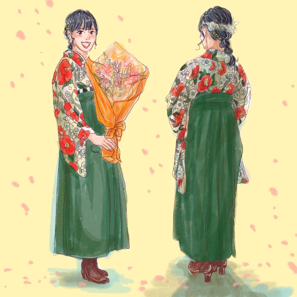プロフィール用等 イラスト描きます 女性イラスト、線画orベタ塗り イメージ2