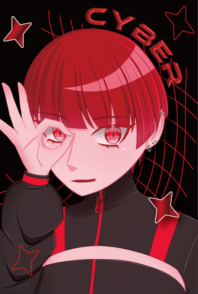 キャラクターを描きます 背景のデザインも作成できます。 イメージ1