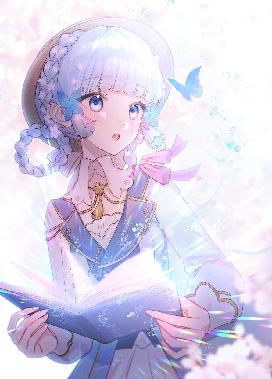 イラスト、キャラデザ、Live2D原画など描きます 淡く透明感のある、青とピンクを基調としたイラストが得意です イメージ5