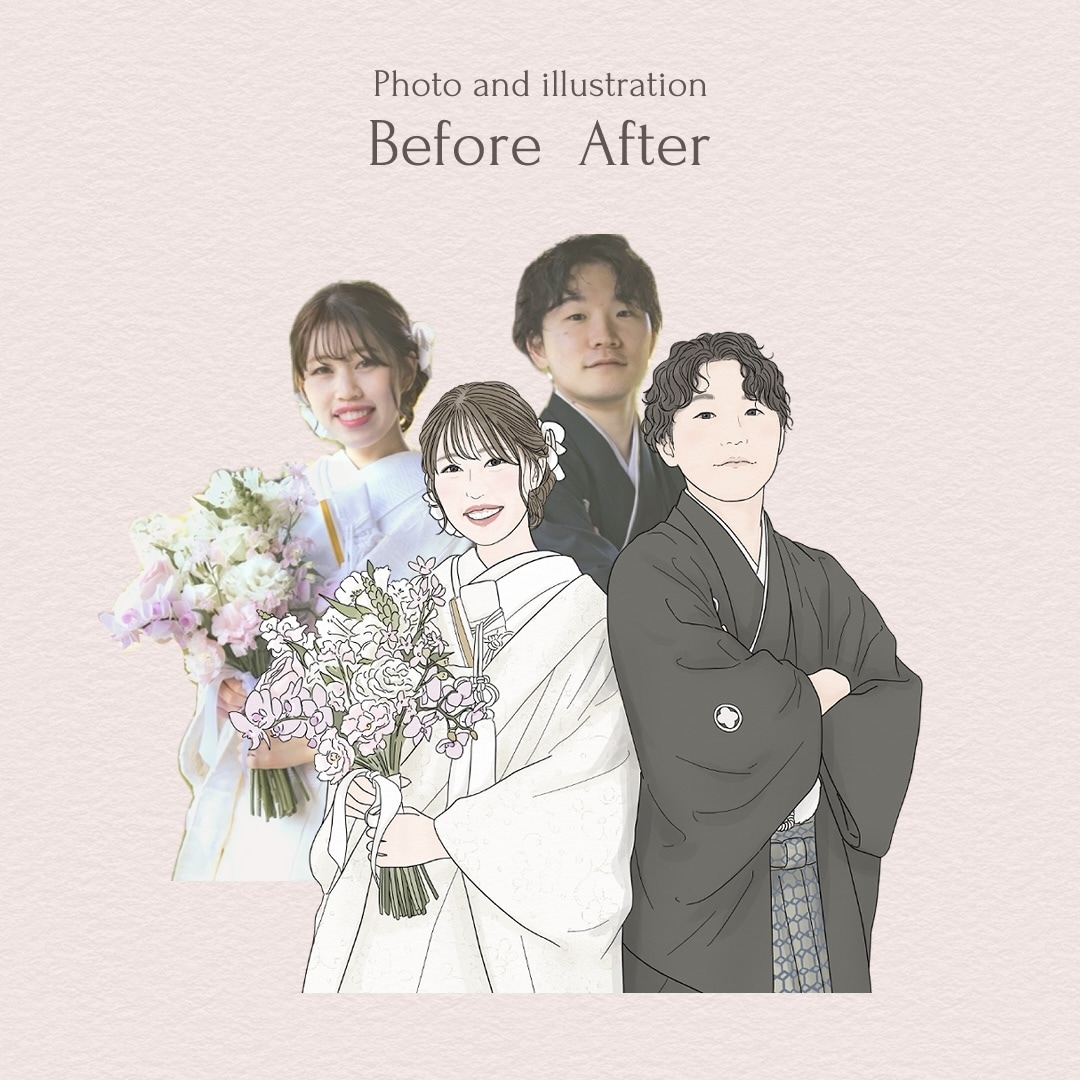 結婚式のウェルカムボード作成します ご本人そっくり & 美化して描きます♡ イメージ4