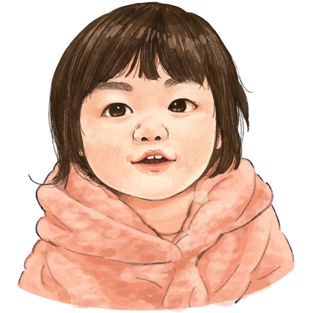 写真を元にあたたかいタッチの似顔絵イラスト描きます 成長記録や家族の思い出づくり、プレゼントにおすすめです。 イメージ6
