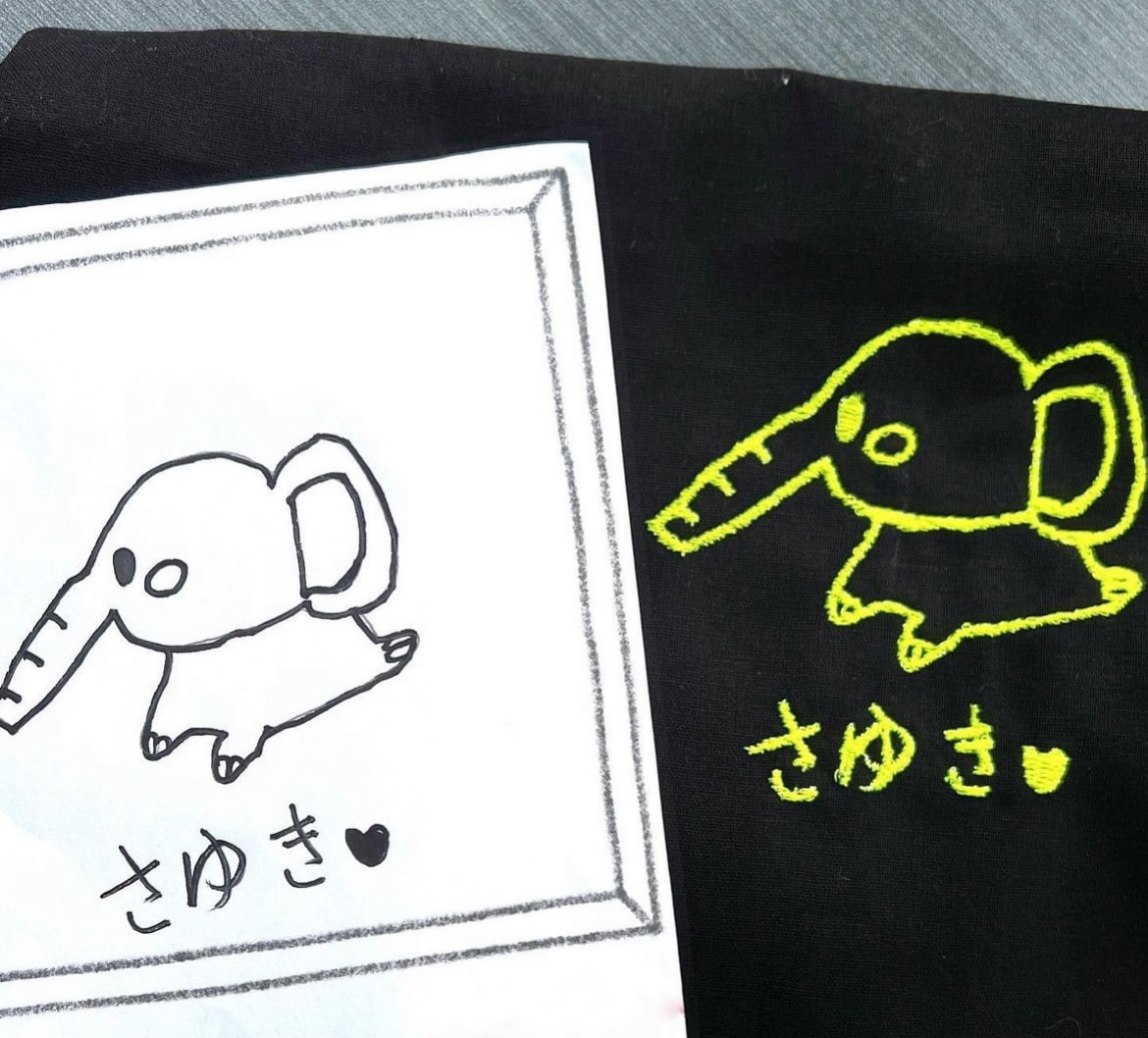 大切な思い出をそのまま刺繍でカタチにします 手描きのぬくもりをそのまま世界にひとつだけの特別なアイテムに イメージ2