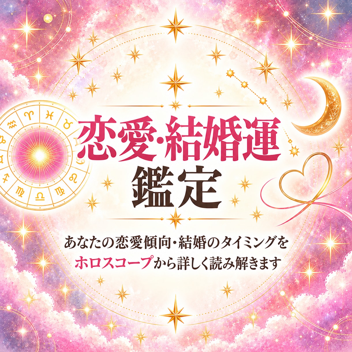 あなたの恋愛・結婚運を西洋占星術で詳しく鑑定します 出会い・相性・結婚運・恋愛のタイミングまで読み解きます イメージ1