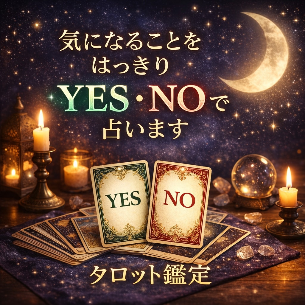 質問にYES・NOで答えます 質問にはっきりとYES・NOつける鑑定-未来へのアドバイス イメージ1