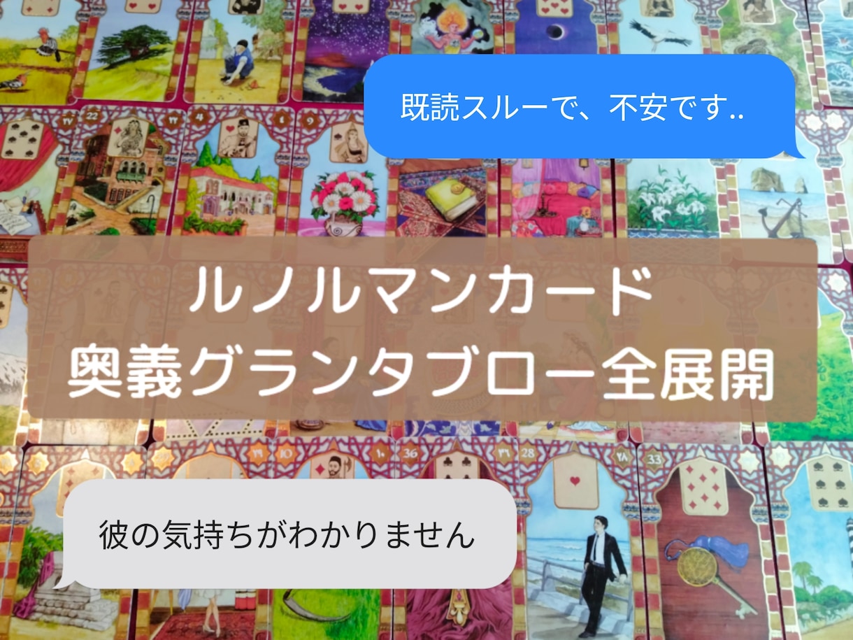 奥義グランタブロー★ルノルマン全展開で視ます お相手様と貴方様を取り巻く全ての事が記されます イメージ1