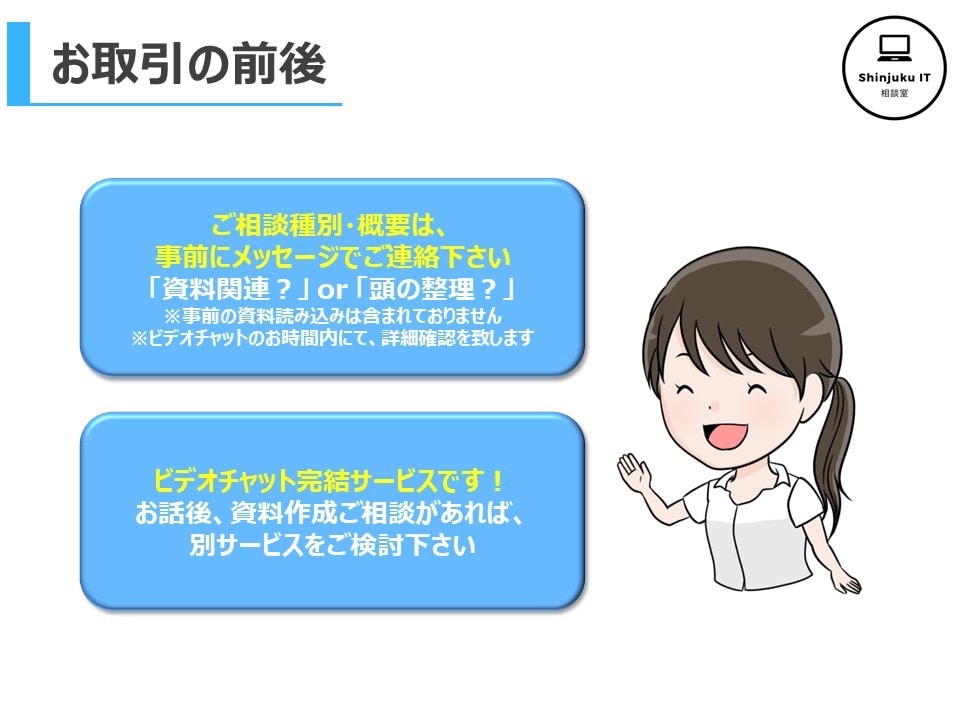リピーター様限定！ビデオチャットでご相談に乗ります 大好評のスッキリ感☆資料のお悩み解決・頭の整理をサポート イメージ7