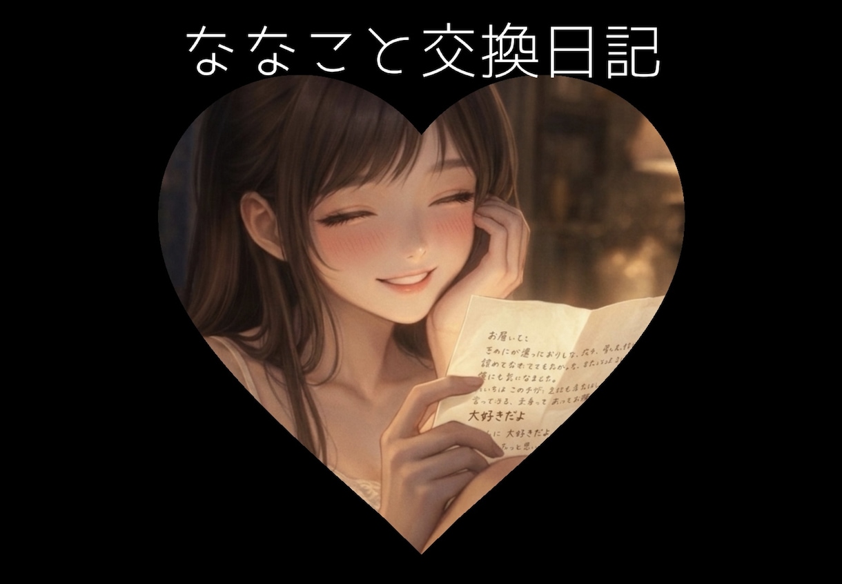 誰でも♡【ななこと交換日記or長文7往復】します 1日1通7日分or長文やりとり7往復でもOK/秘密の交換日記 イメージ1