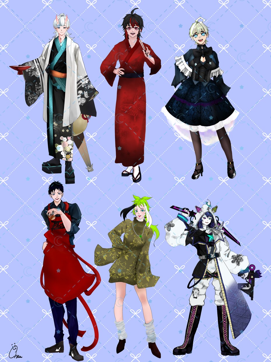主にIRIAM用の立ち絵素材を制作します IRIAMで配信を始めたい人、新衣装が欲しい人に手軽に提供。 イメージ1