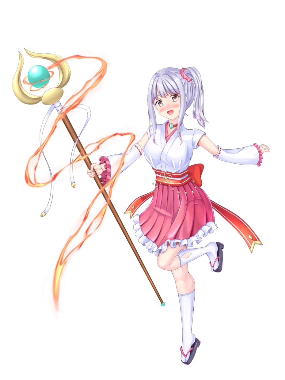 巫女風魔法使い(表情7種)立ち絵販売します すぐにTRPGなどで使える立ち絵をお求めの方にオススメ イメージ2