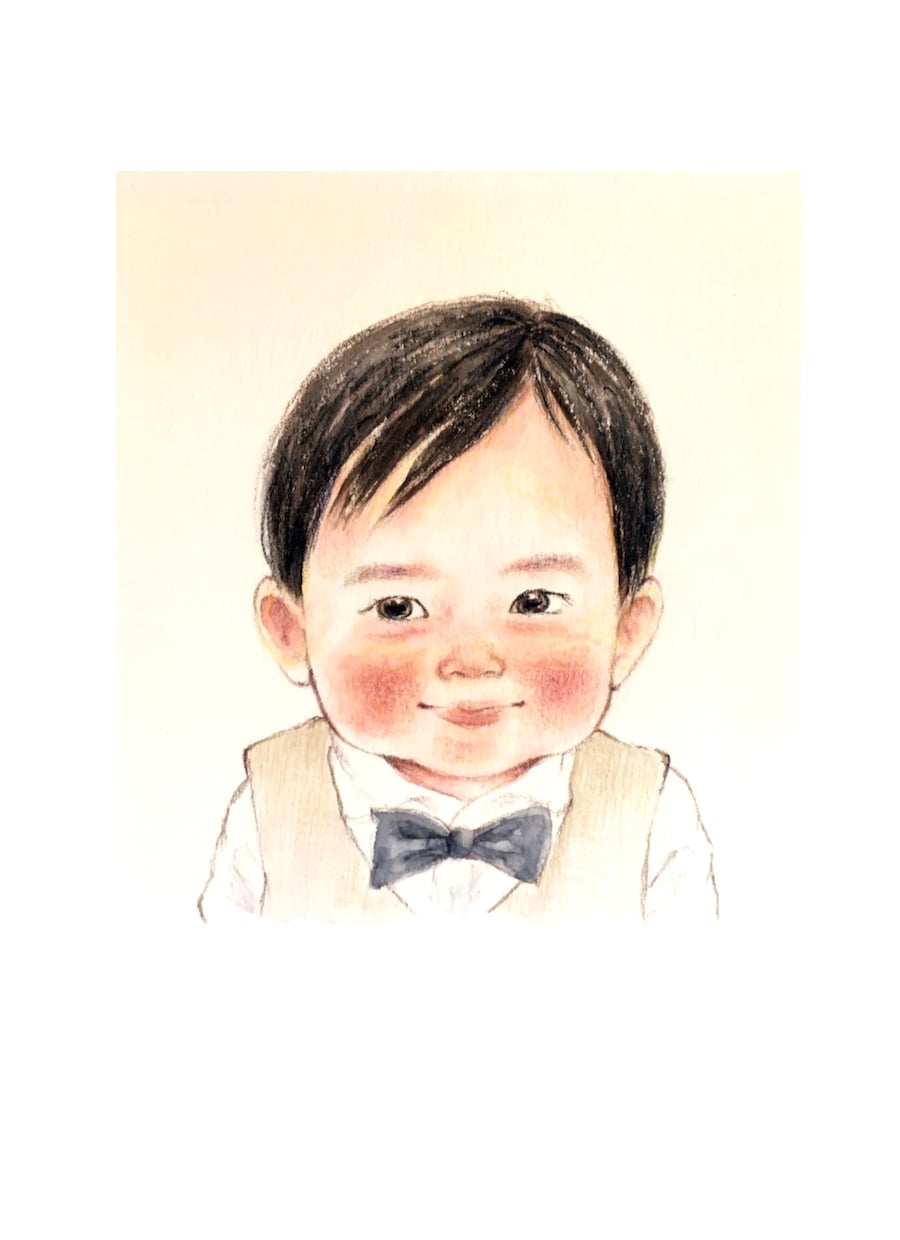ファーストカット用の似顔絵をお描きします ファーストカットやハーフバースデー、お誕生日の記念に✩ イメージ2