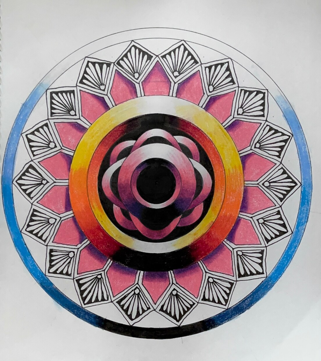 曼荼羅風、絵画を色鉛筆を使い、手描きします 主に鑑賞用を目的として手描きで制作しています！ イメージ4