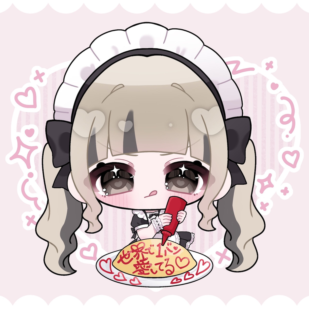 メイドさんおむらいす量産❤︎描きます オムライスのらくがきが選べる!可愛いメイドイラスト イメージ1
