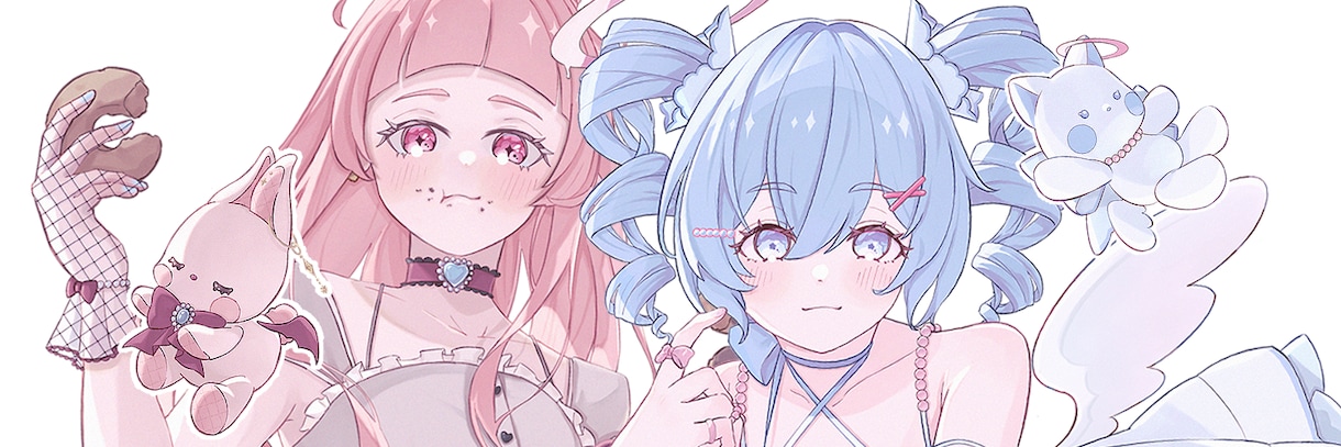 SNS・MV・動画などに使用する一枚絵を制作します あなたの大切なキャラクターを、かわいく一枚のイラストに！ イメージ5