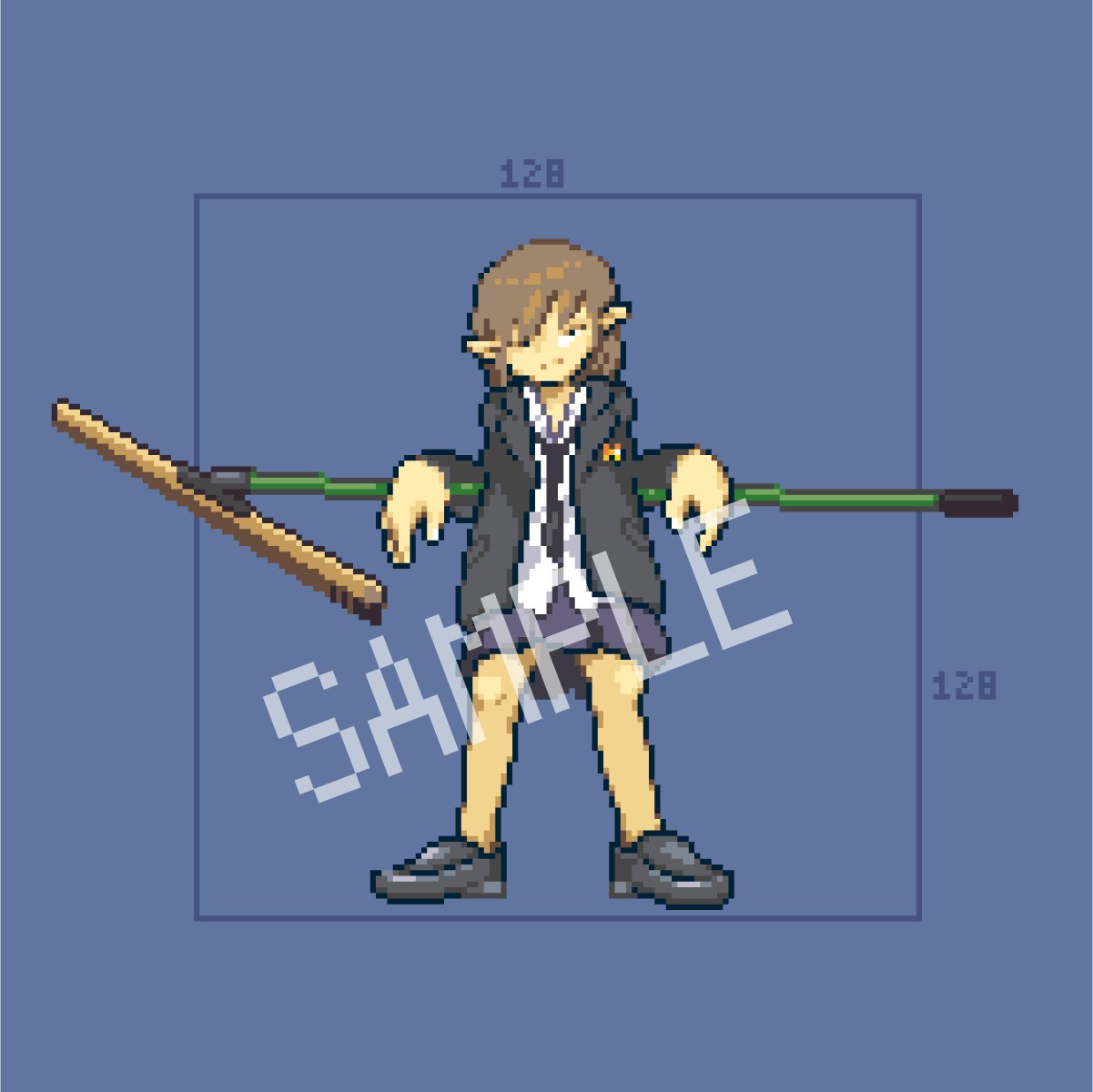 ドットで立ち絵イラスト（中）作成します あなたのキャラクターを，ドット絵で． イメージ2