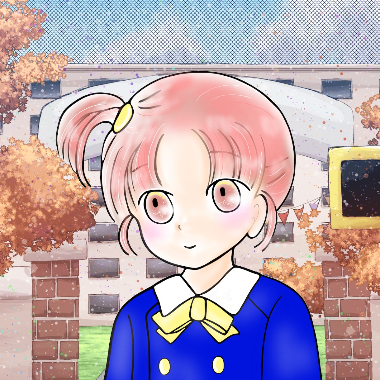 可愛い女の子イラスト描きます 入学式の女の子アイコン用透過あり イメージ1