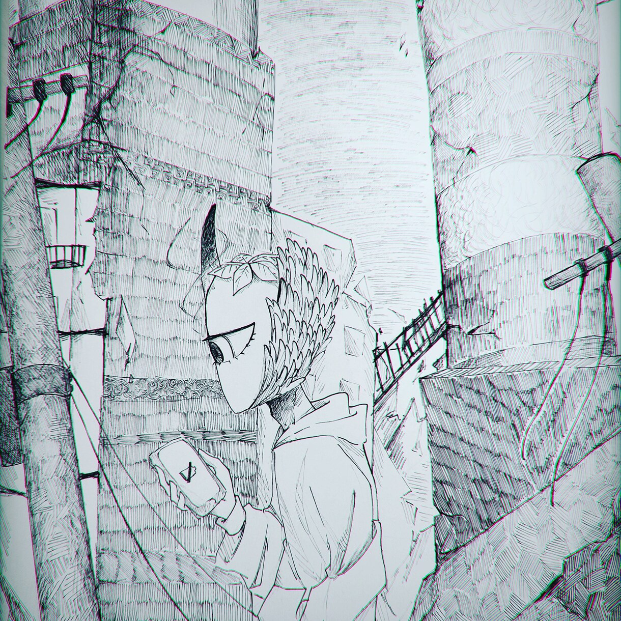 繊細なタッチのペン画を描きます 人外などの独特な世界観がお好きな方に イメージ2