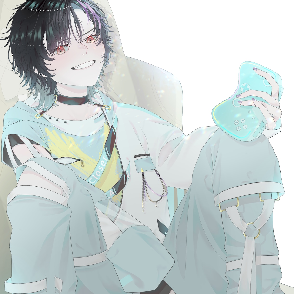 綺麗でかっこいい男の子の一枚絵描きます サムネやアイコンにどうぞ！可愛い女の子も提供します！ イメージ5