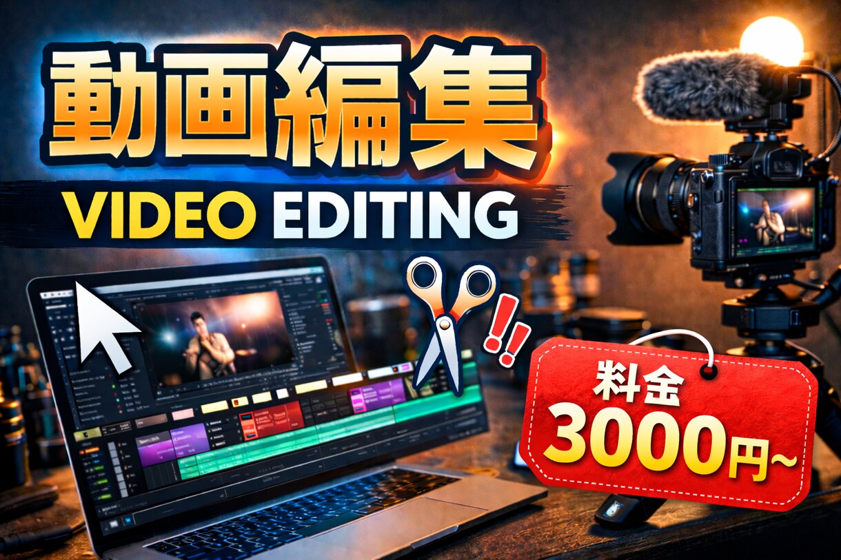 動画編集　あなたの思いを形にします 低価格で高品質な動画をお届けします イメージ1