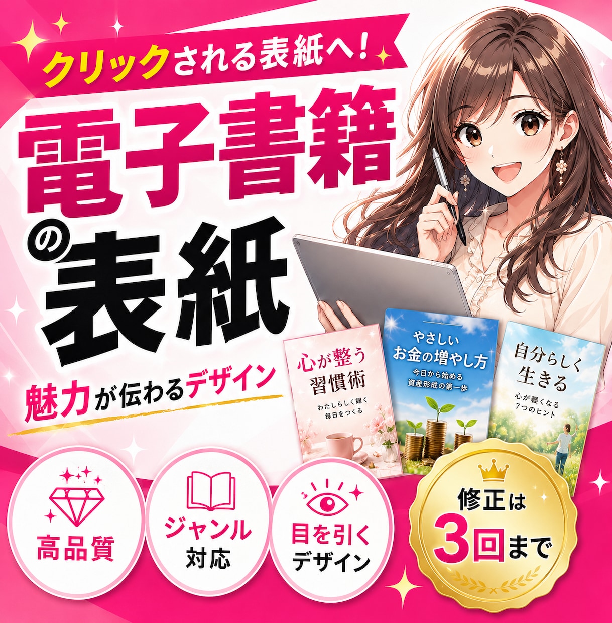 Kindle電子書籍の表紙を制作します 目を引く表紙デザインをご提案します イメージ1