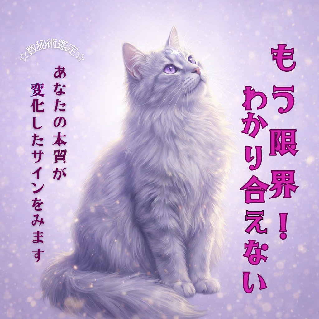 分かり合えない苦しさ、本質が変化したサインをみます もう限界！分かり合えない関係☆数秘術でみる//今知るべき答え イメージ1