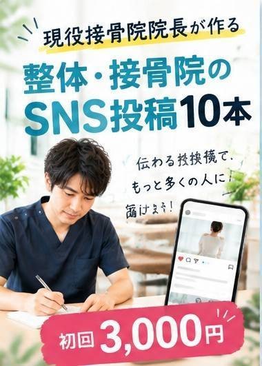 現役院長が整体院のSNS投稿10本作ります 「何を投稿する？」を解決！患者さんに伝わるSNS投稿 イメージ1