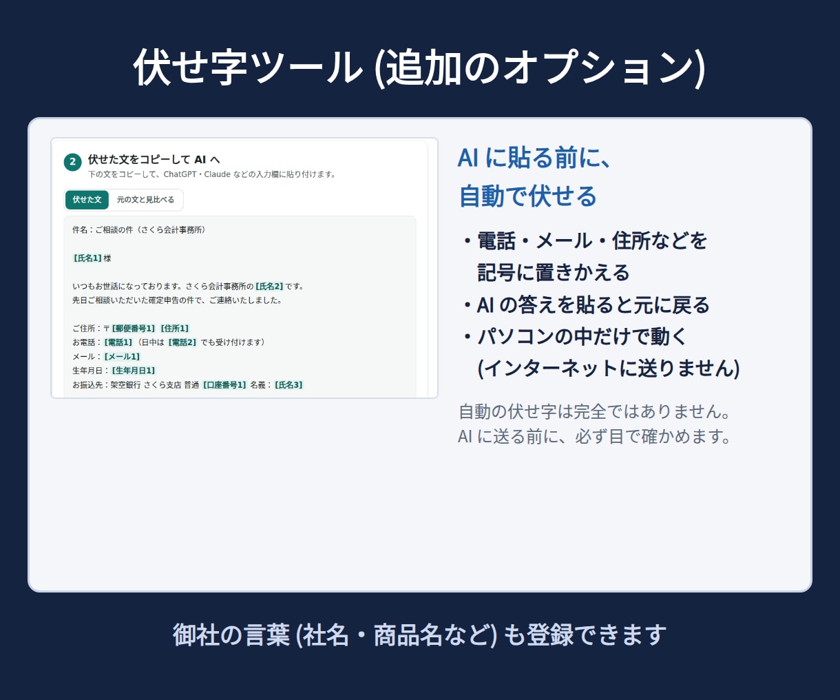社員がAIに顧客情報を入れない仕組みを作ります ルール・設定の手順・社員向けの1枚を3日でお届け イメージ5