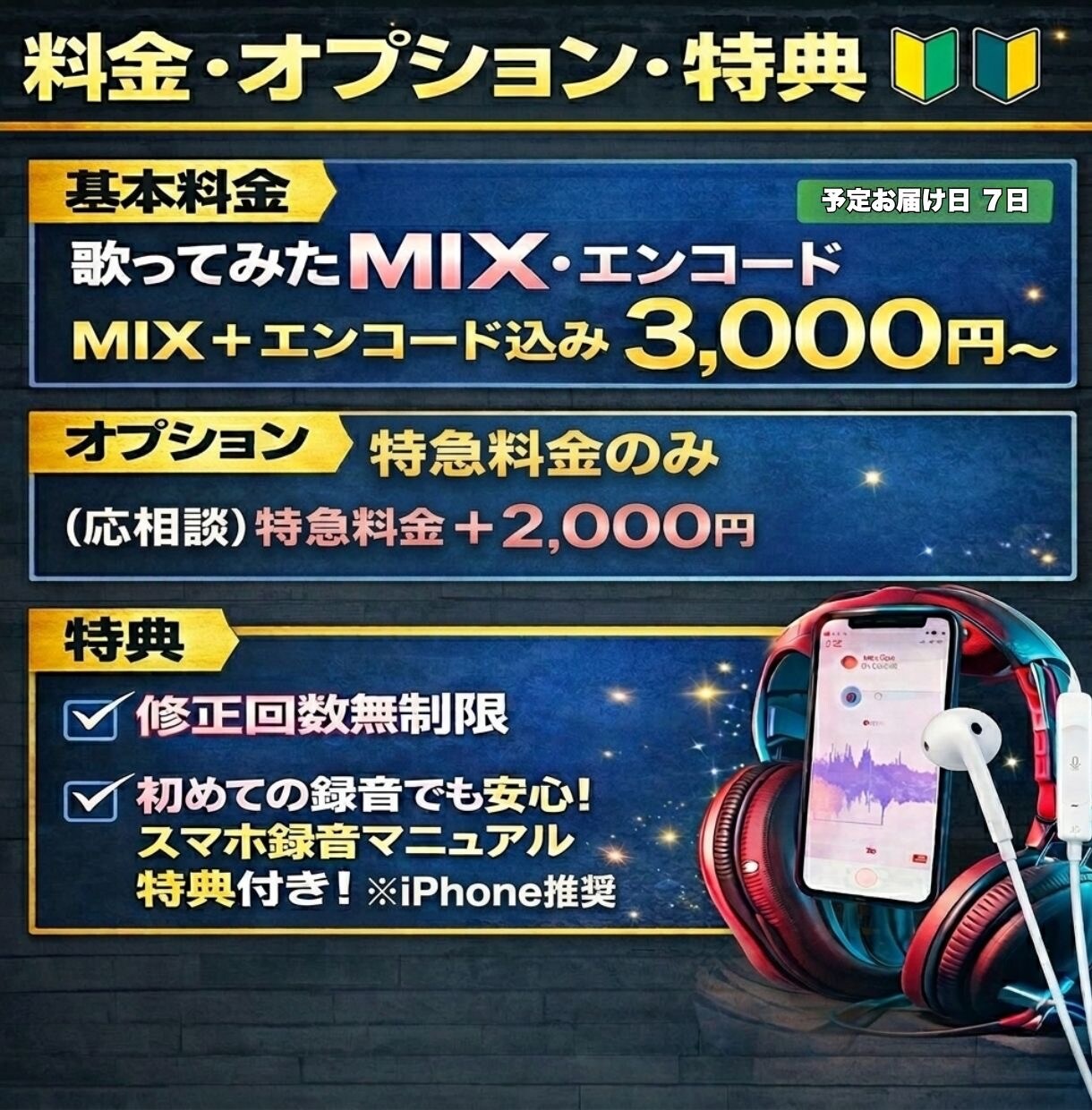 スマホ録音OK！歌い手のような完成度のMIXします 初心者OK、録音の仕方まで教えます！エンコード込みで対応！ イメージ2