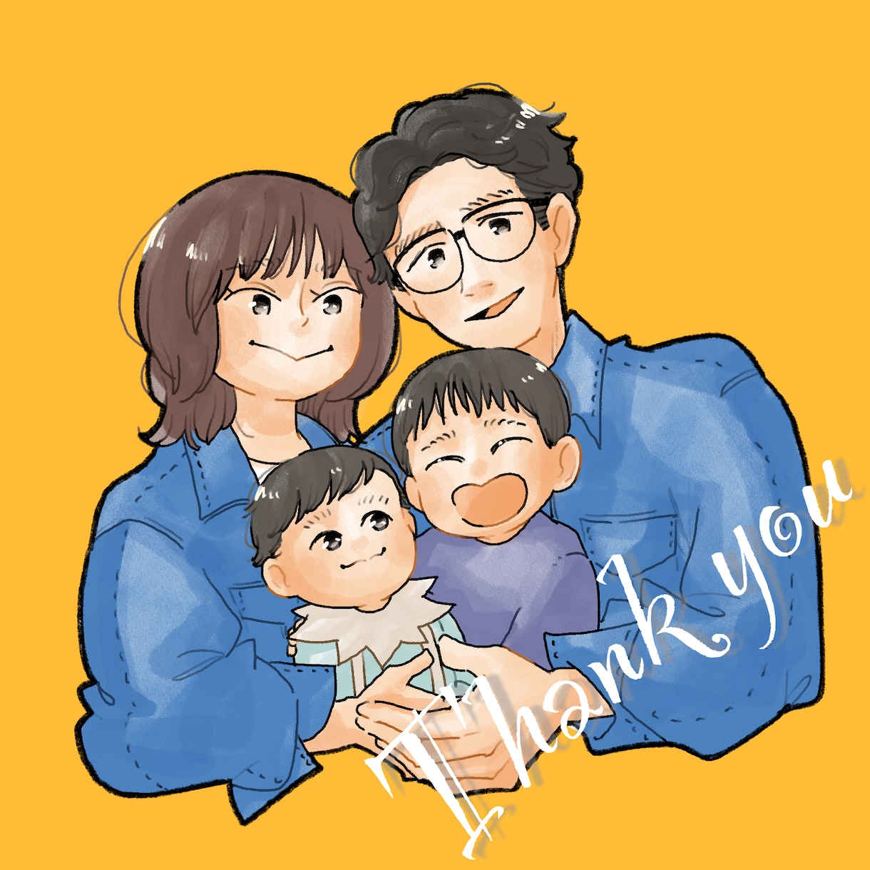SNSアイコンや待受に♪笑顔な似顔絵を作成します 背景なしでシンプル！親しみやすい似顔絵を心を込めて描きます♡ イメージ4