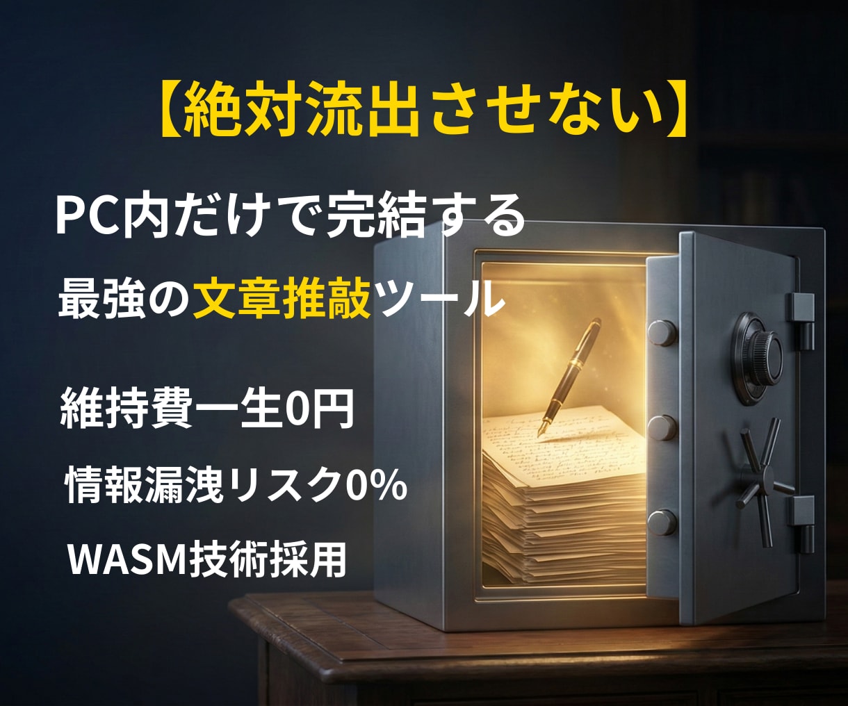 通信ゼロで機密文章を高精度に解析します 絶対流出させない。PC内だけで完結する最強の解析推敲ツール イメージ1