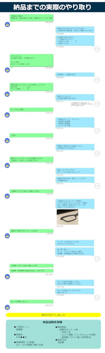 結婚式・披露宴用謎解きをオーダーメイドで制作します 世界に一つ！ゲストに待ち時間も楽しんでいただける謎解きを！ イメージ3