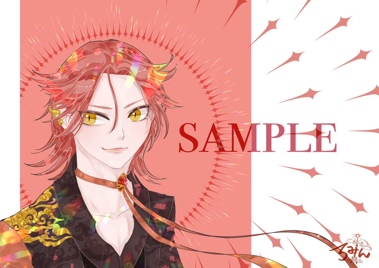 夢絵、オリキャライラストオーダー承ります バストアップ専用！あなたのイメージ、愛を持って形にします！ イメージ1