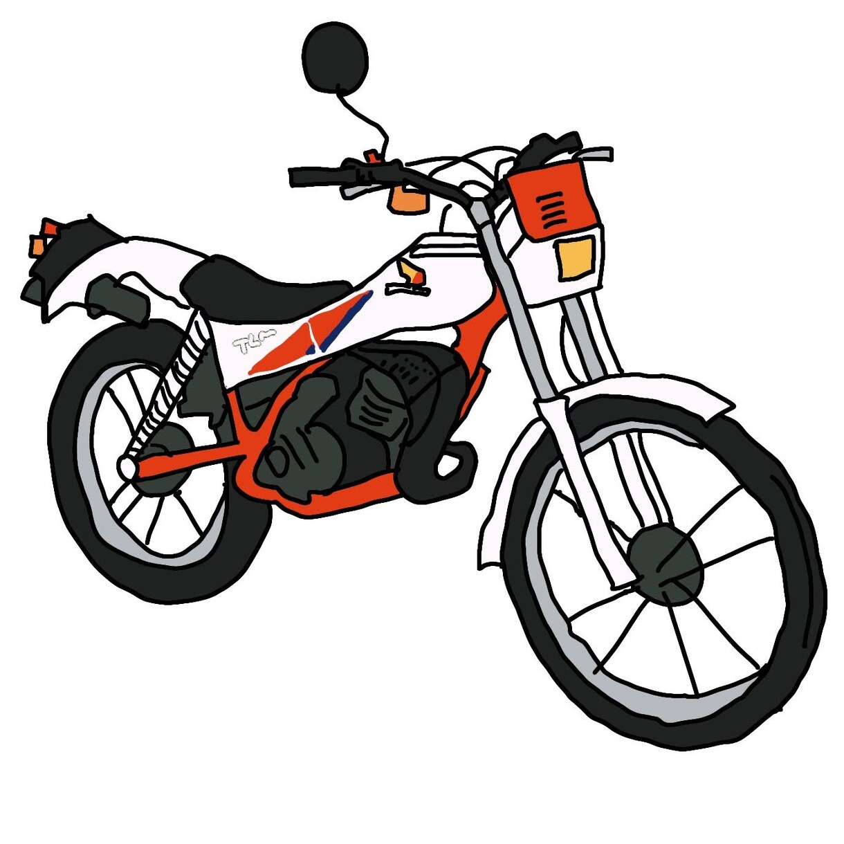 あなたの大切なバイクを手描きイラストにします ヘタウマ？ゴールデンエッグス風？愛されイラスト！ イメージ1