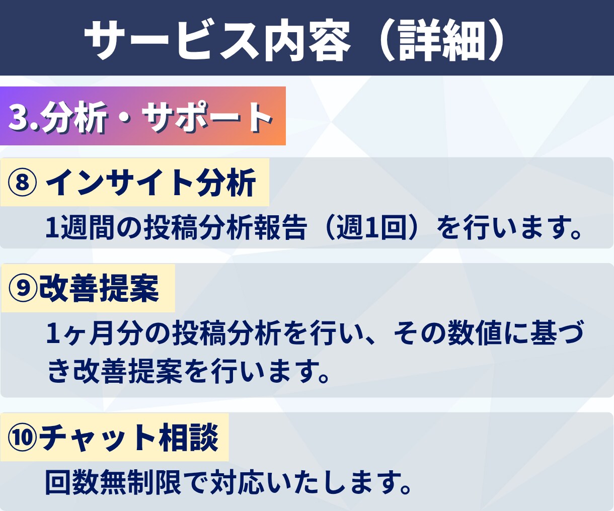 初心者向けInstagram運用代行いたします ビデオ相談可能！丁寧なヒアリングでインスタ運用をお手伝い。 イメージ8