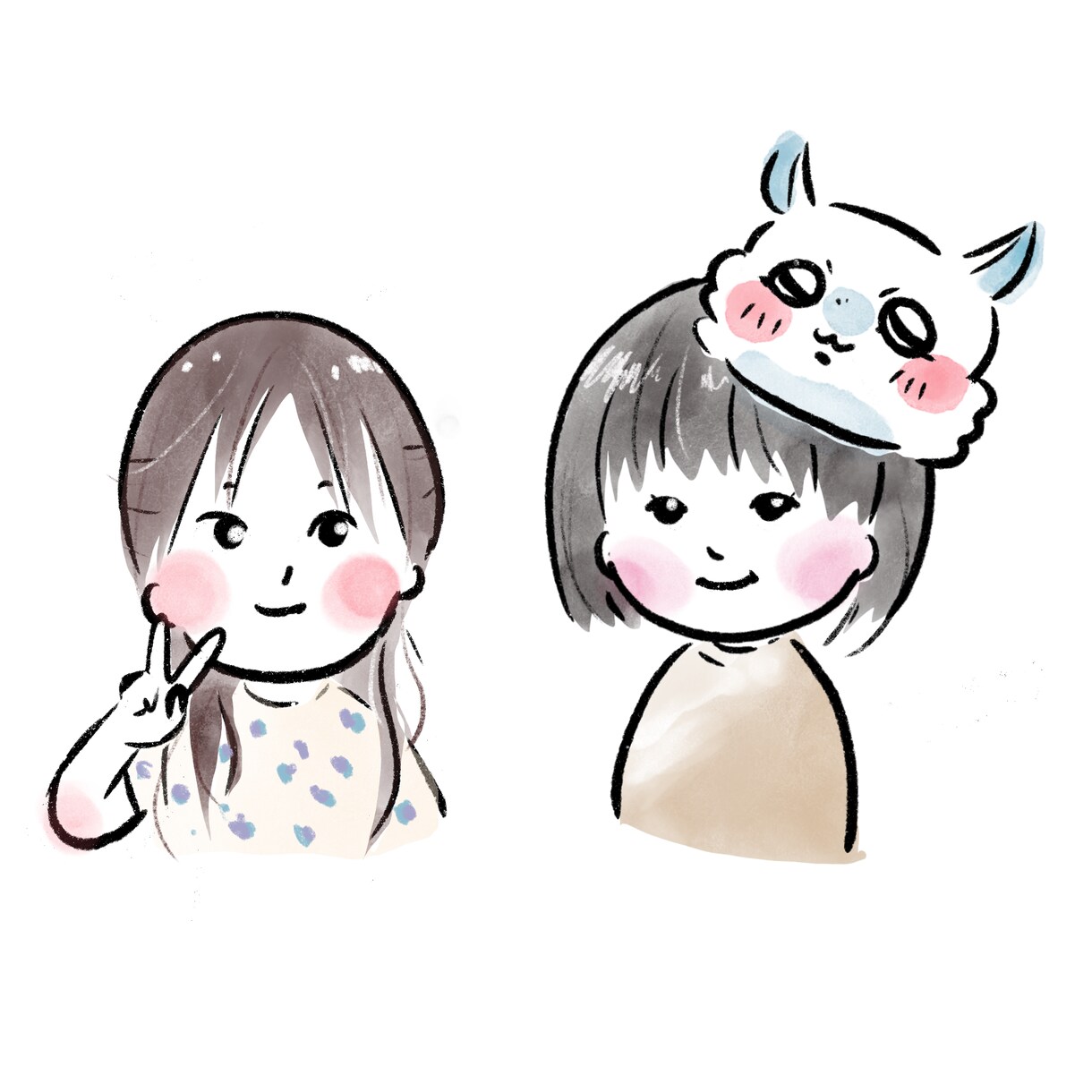 ふんわり優しい似顔絵アイコン描きます あたたかみのある手書きタッチで、似顔絵アイコンをお描きします イメージ4