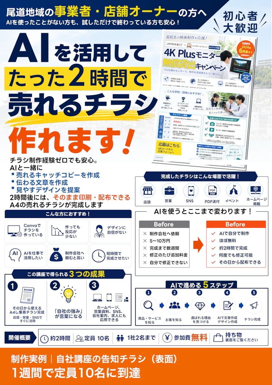 原稿なしOK！集客チラシを文章・構成から作成します 何を書けばいいか分からない段階から一緒に整理します イメージ9
