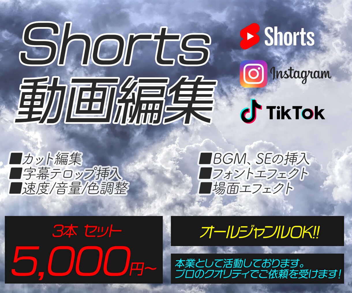 short動画をプロのクオリティで編集します プロの動画編集クリエイターとして本業で活動しています。 イメージ1