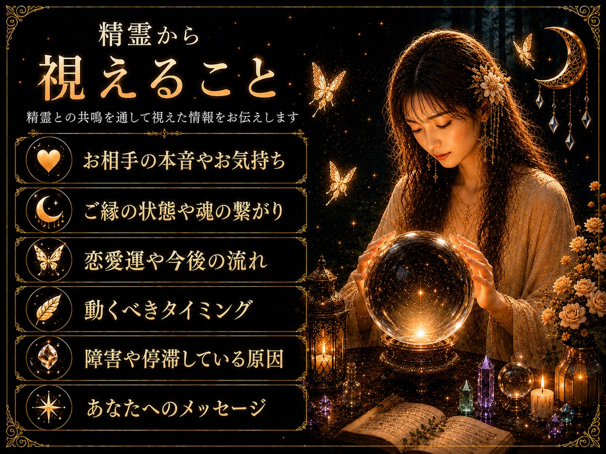 精霊との共鳴、複雑恋愛の真実とご縁を読み解きます 複雑な恋に揺れるあなたへ、お相手様の本心とご縁を読み解きます イメージ5