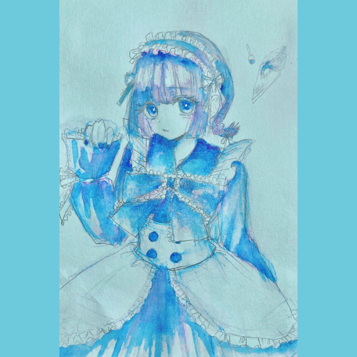 アナログで水彩イラスト描きます かわいいほわほわ水彩や闇を感じるイラスト！プレゼント用にも！ イメージ1