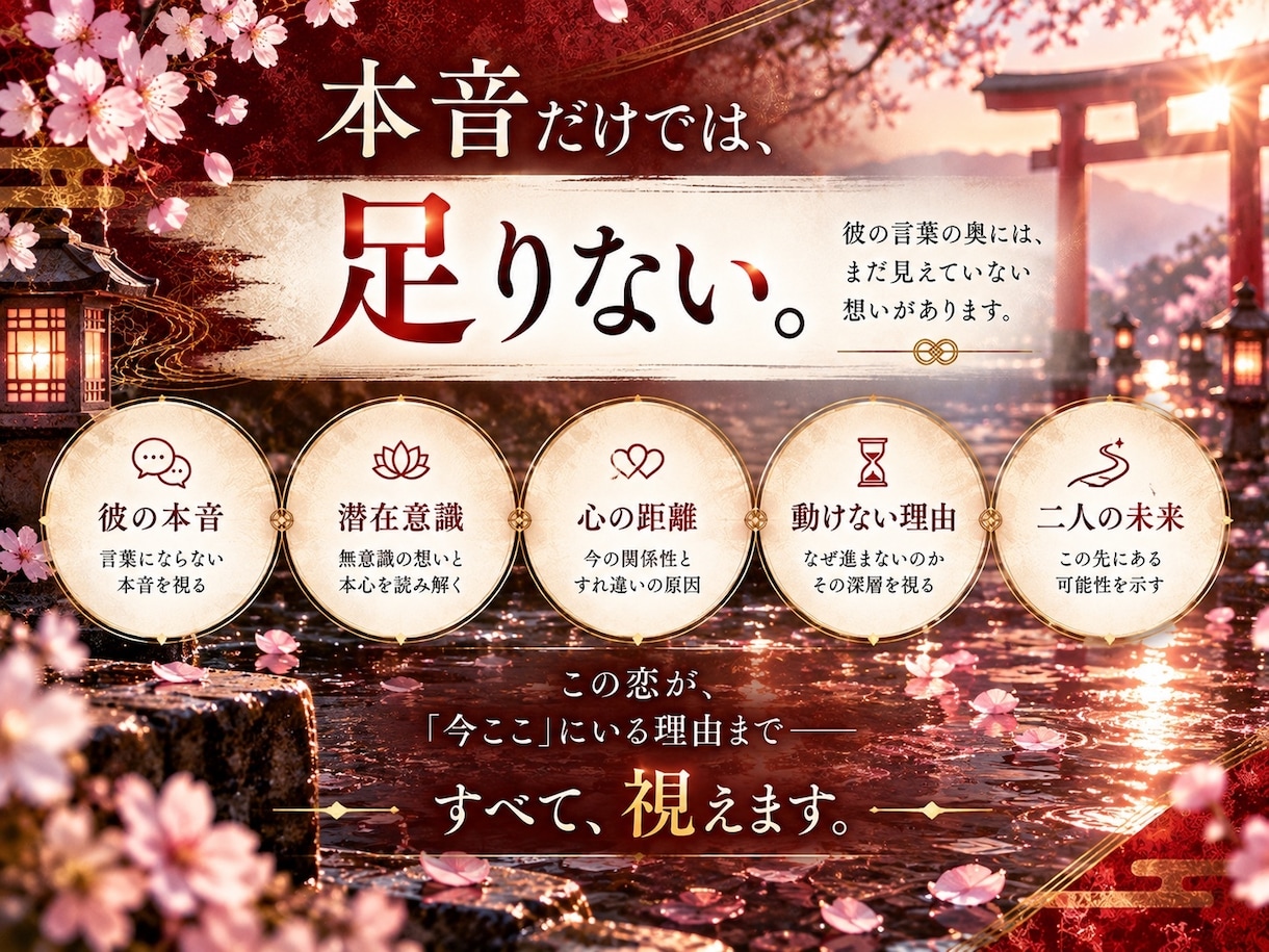 彼の本音・二人の未来を深く霊視します 片思い・曖昧な関係｜恋の迷いに終止符を イメージ3