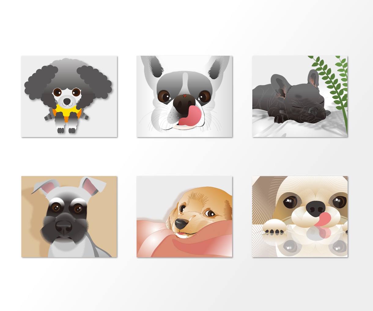 愛犬、愛猫のイラストをお届けします デザイン的なタッチでプレゼントに最適です。 イメージ2