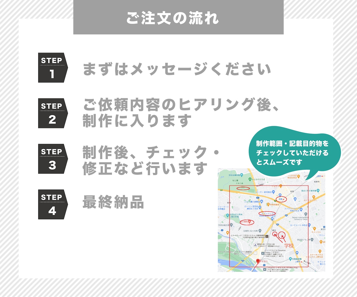シンプルな地図制作します ＝＝広告・名刺などにお使いいただけます＝＝ イメージ2