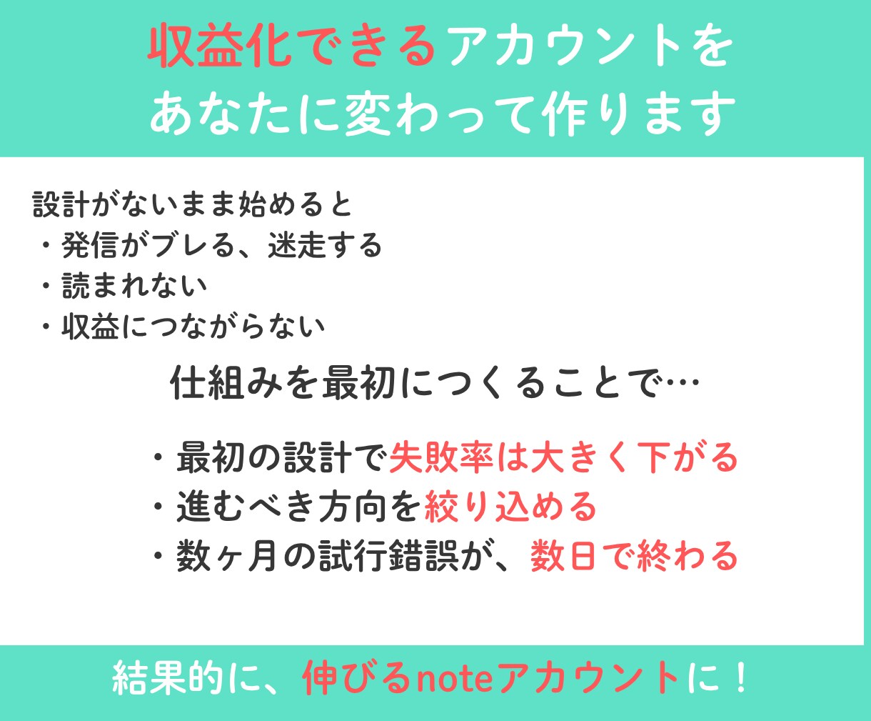 note収益化向けのアカウント作成代行します noteに特化した収益化向けの導線やプロフィール作成まで対応 イメージ4