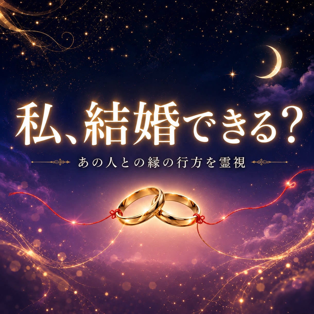結婚｜あの人と生涯を歩める縁かを霊視します 進まない恋にも、再婚の願いにも。縁と結婚の霊視 イメージ1