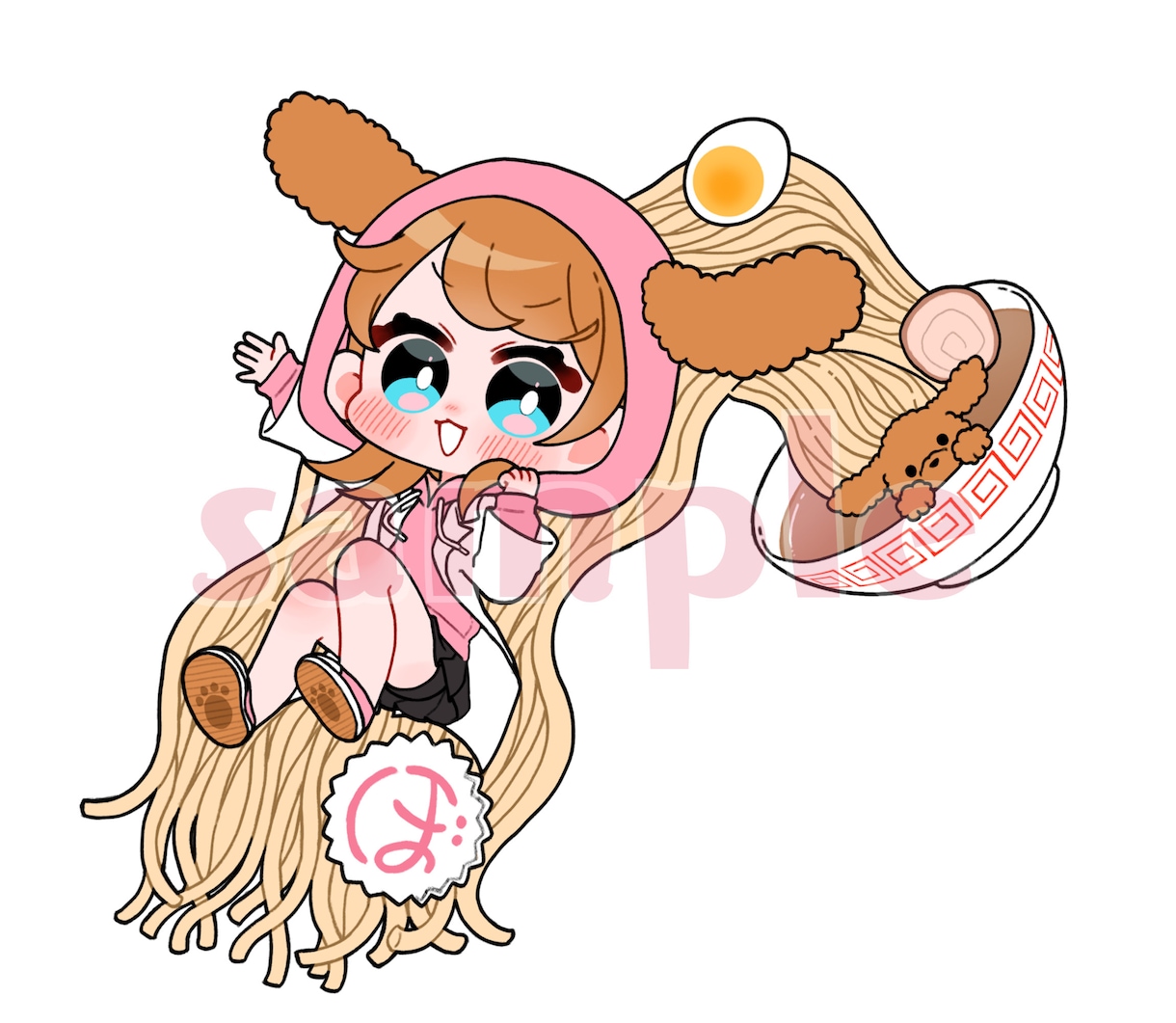 ほっぺが魅力的なかわいいイラスト描きます デフォルメも等身もお任せください！かわいく描きます！ イメージ4