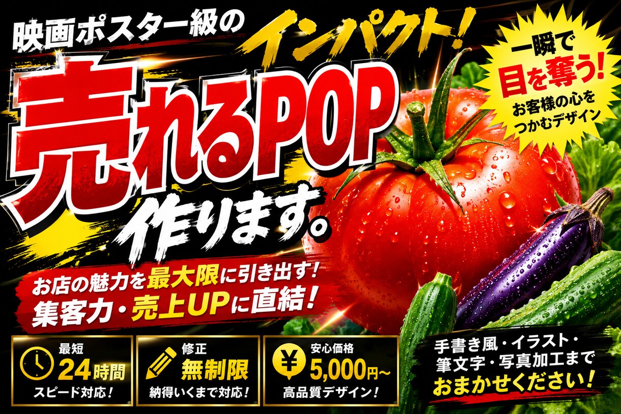 青果店専門売れるPOPを作ります 青果歴３０年売れるPOPを制作します。 イメージ1